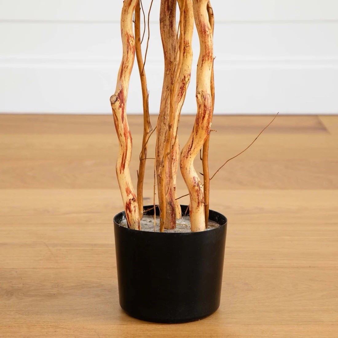 4’ Artificial Hibiscus Flowering Tree in Black Pot Planter, Red/Green Decor gallery