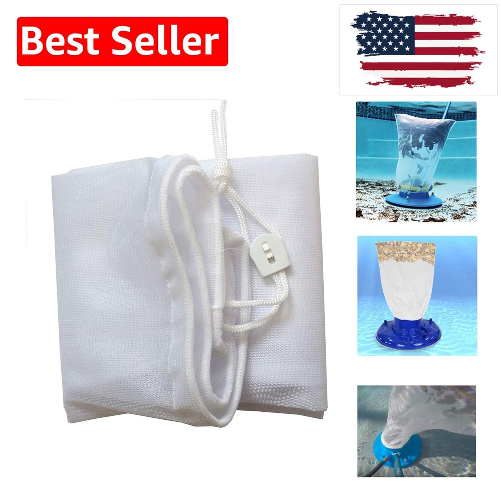 PoolSupplyTown 16" Width x 24" Length Fine Mesh Leaf Bag with Pull-N-Lock Cor...