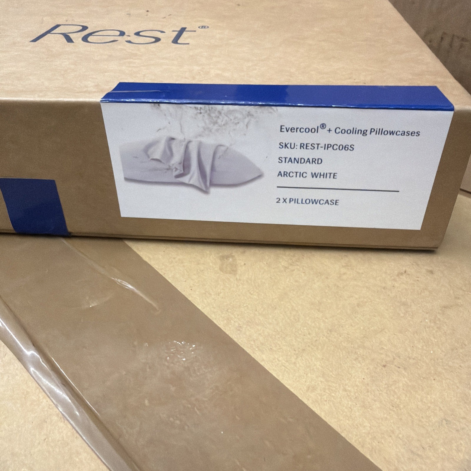 Rest Evercool Cooling Pillowcases Standard 19”X29” In Arctic White gallery