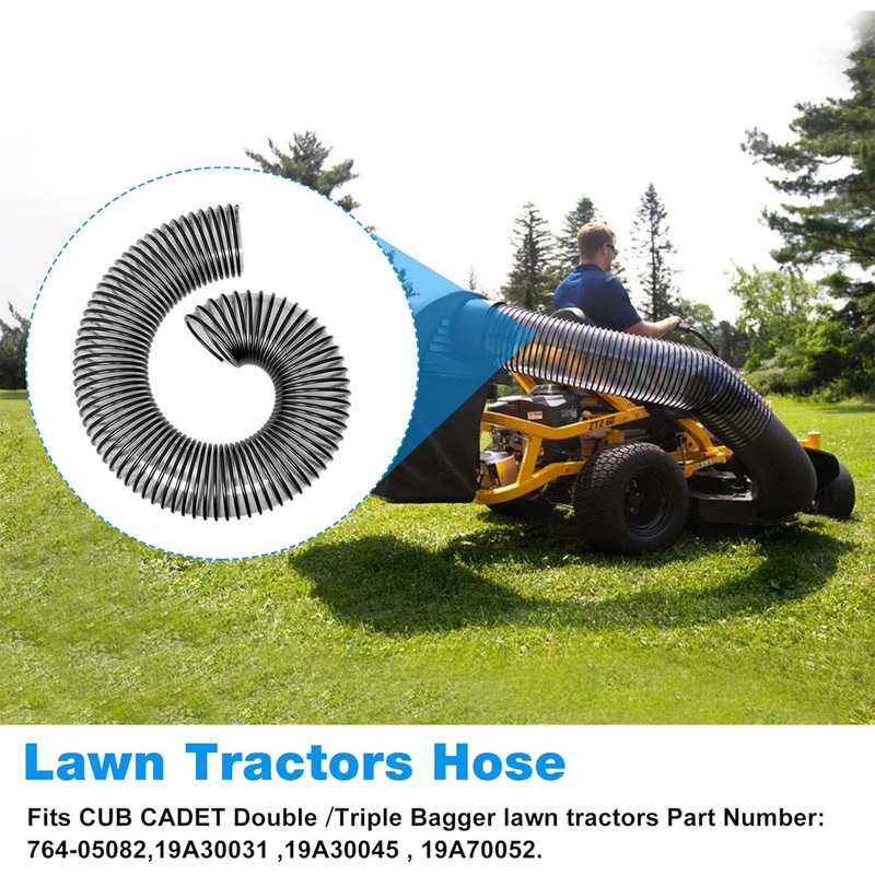 8"Width Lawn Leaf Vac Vacuum Grass Catcher Bagger Flexible 42" 46"Hose Universal gallery