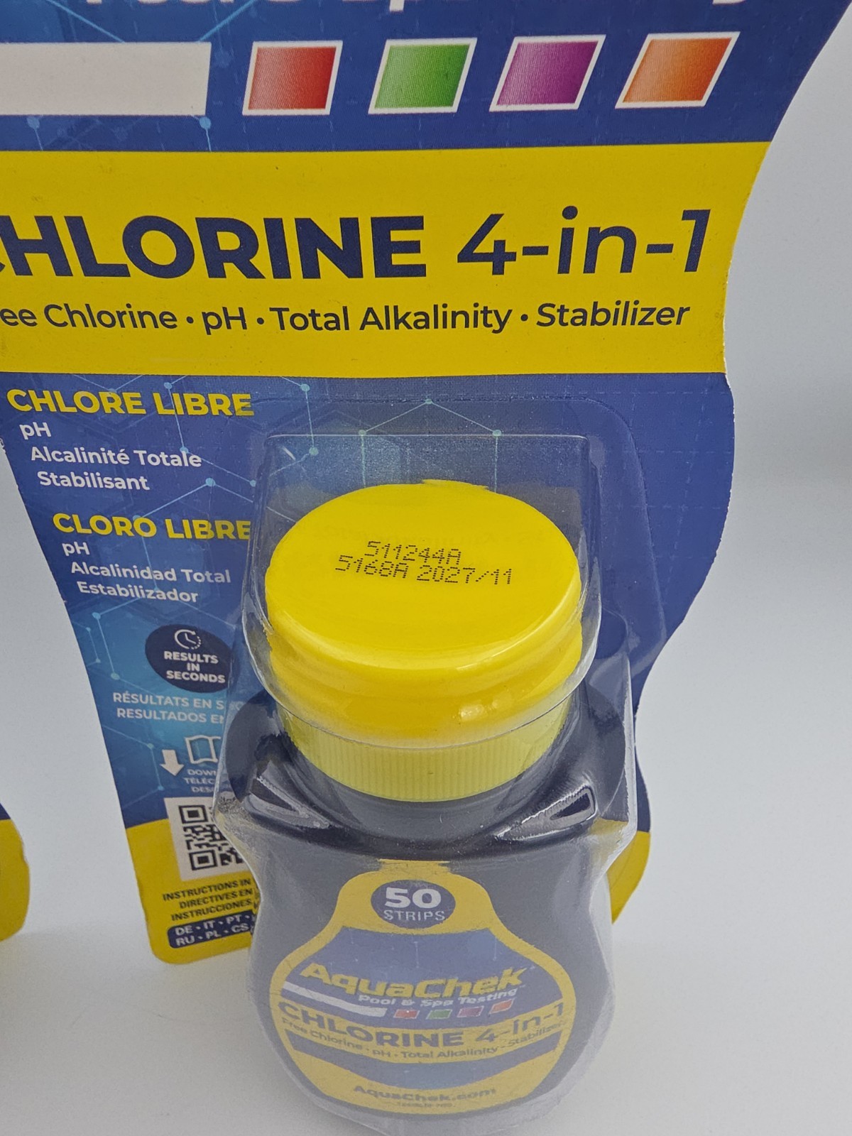 AquaChek Yellow 4-in-1 Pool Spa Test Strips 50 Count 2 Pack 511244 2027/11 gallery