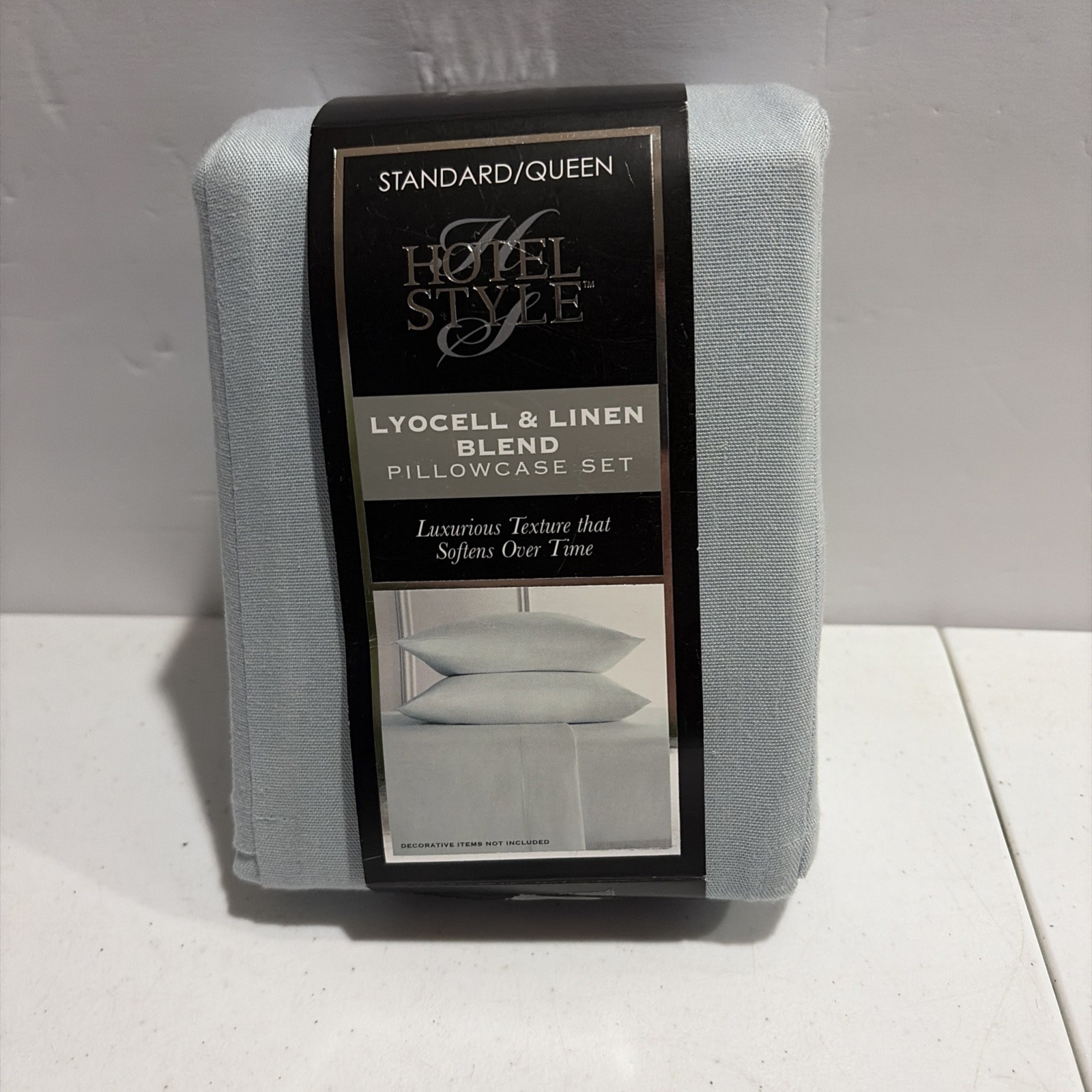 Hotel Style Lyocell & Linen Blend 2 Pillowcases Queen, SS DUCK EGG gallery