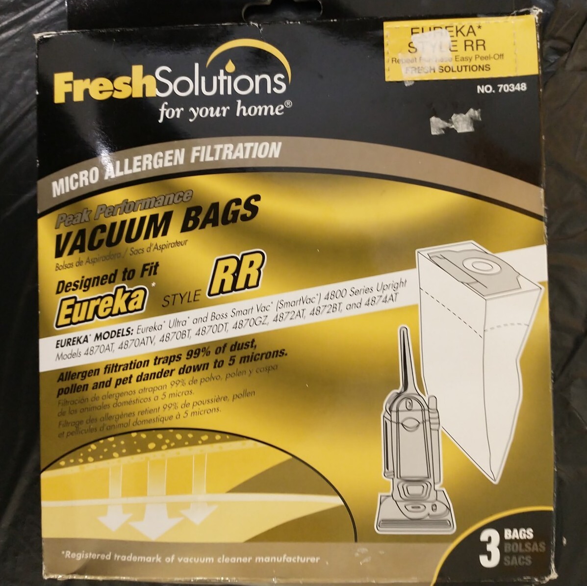 Fresh Solutions Eureka Vacuum Bags Type RR Micro allergen Filtration 3 bags gallery