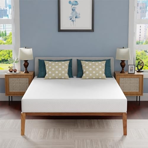 FDW | 8 Inch Queen Mattress | Medium Firm | Gel Memory Foam Mattress | White | gallery