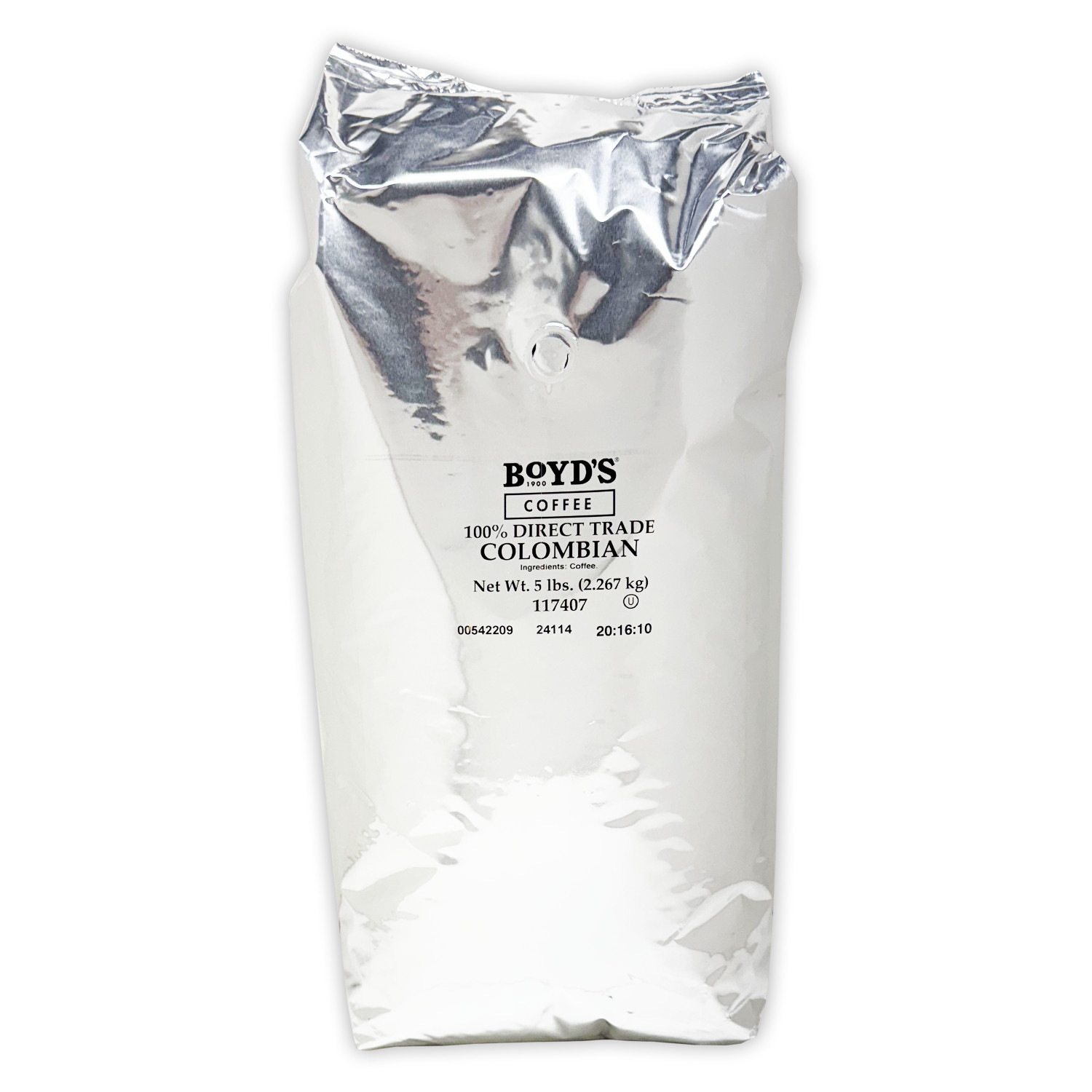 Boyd's Direct Trade 100% Colombian Whole Bean Coffee, Light Roast, 5lb Bag gallery