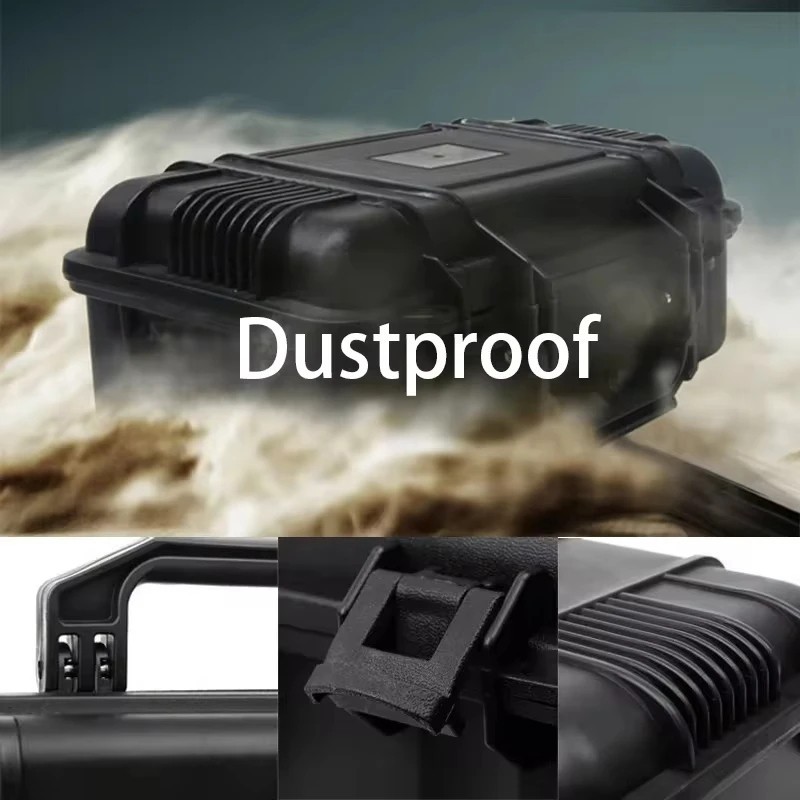 6 Sizes Black Hard Shell PP Toolbox Shockproof Portable Tool Storage Case gallery