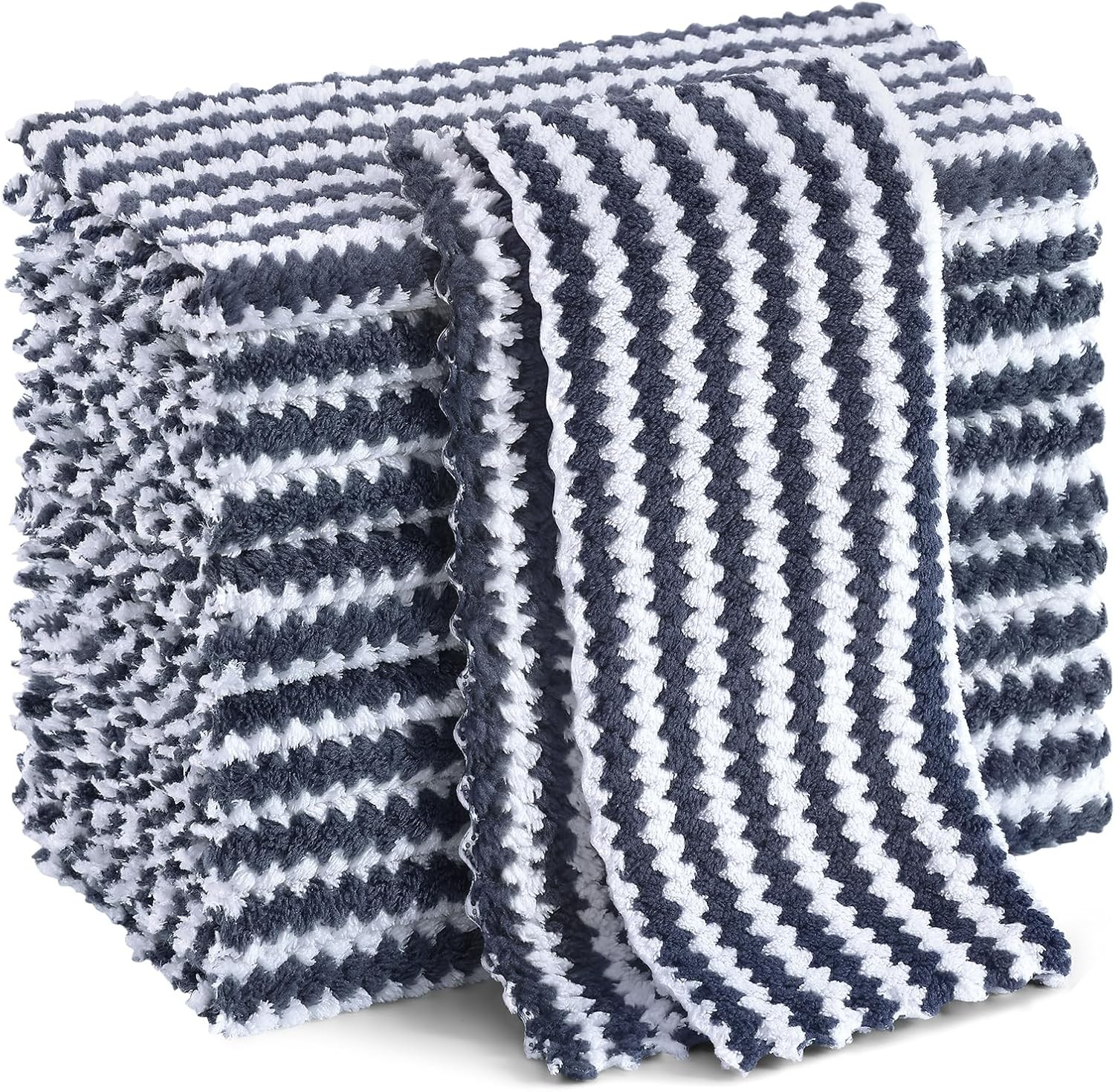 12 Pack Kitchen Dish Cloths, Ultra Soft and Absorbent Dish Towels, Reusable Fast gallery