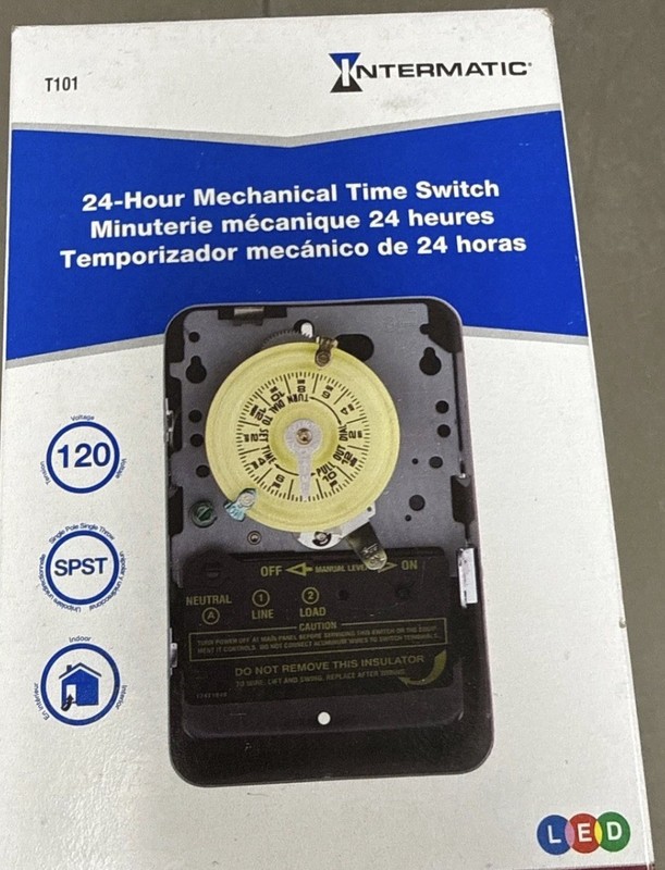 Intermatic T101 24-Hour Mechanical Time Switch 40A 120V SPST Indoor NEMA 1 NEW gallery