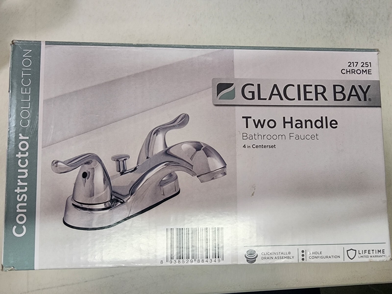 Glacier Bay Constructor 4" Double Handle Bathroom Faucet Chrome gallery