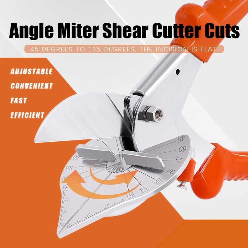 Upgraded Multi Angle Miter Shear Cutter Cuts 45 to 135 Degree Miter Snips Cuttin gallery