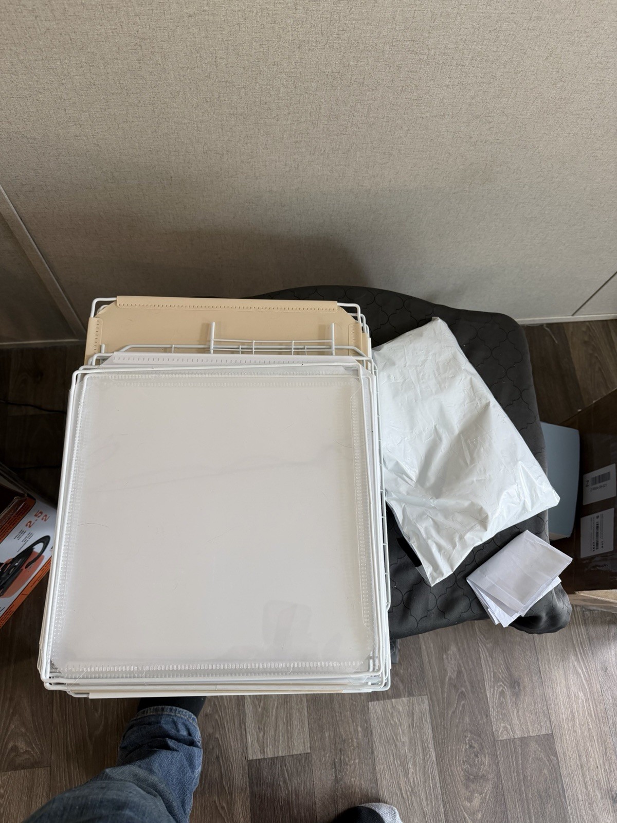 Refrigerator Shelf Set White Beige Plastic Metal More Than 5 Replacement Parts gallery