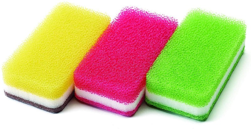 Duskin Sponge for Kitchen Antibacterial Type 3 Colors Pieces Oil Stain Resistant gallery