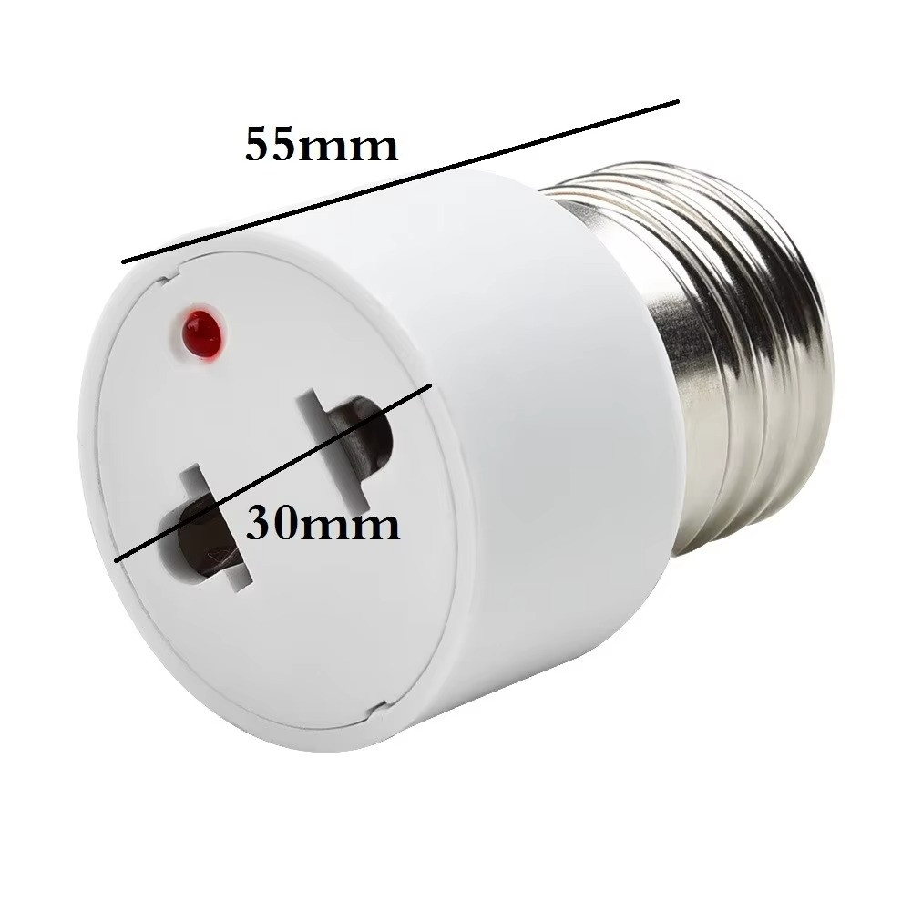 Outlet Light Socket Adapter, E26 Light Bulb to Plug Converter 1pcs gallery