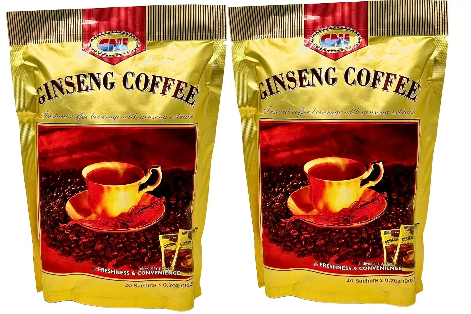 CNI Ginseng Instant Coffee 20 Sachets x 20g ( Pack of 2 )~12/6/2025 gallery