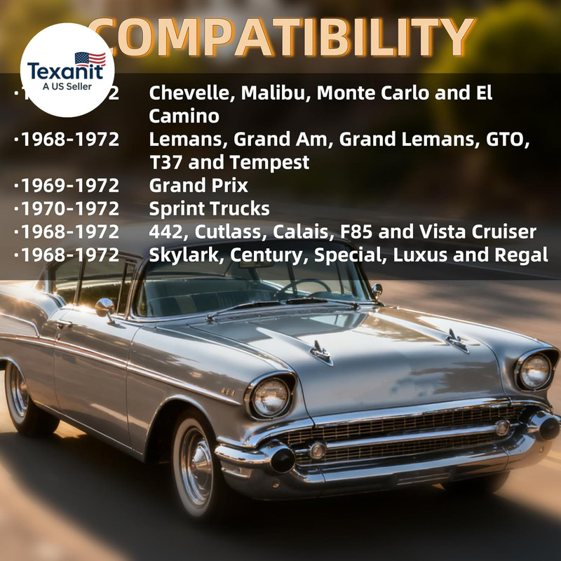 Front Upper & Lower Suspension Control Arms Compatible with 1968-1972 Chevrolet gallery