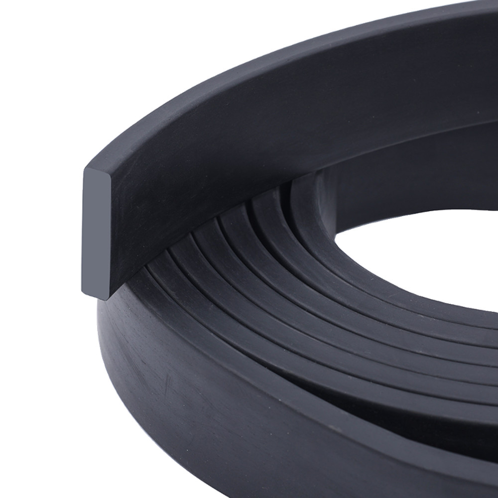 Solid Nitrile NBR Rubber Strip - Black Sealing Rubber Strip - Various Sizes