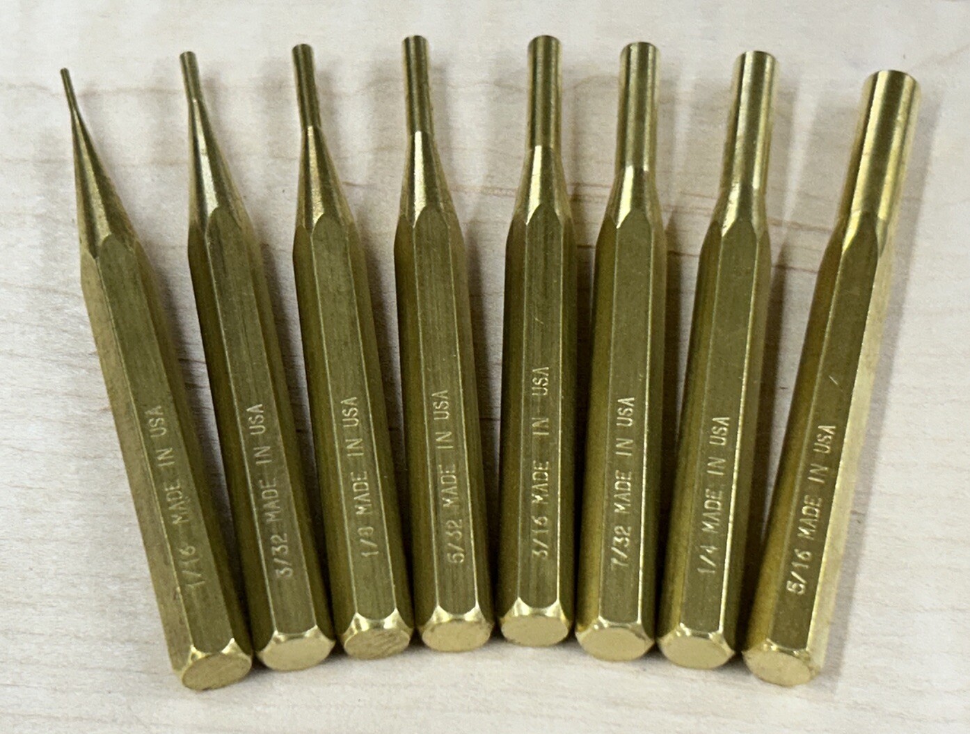 Precision Brass Drive Pin Punches MADE IN USA Hex Punch Set Drift Gunsmithing gallery