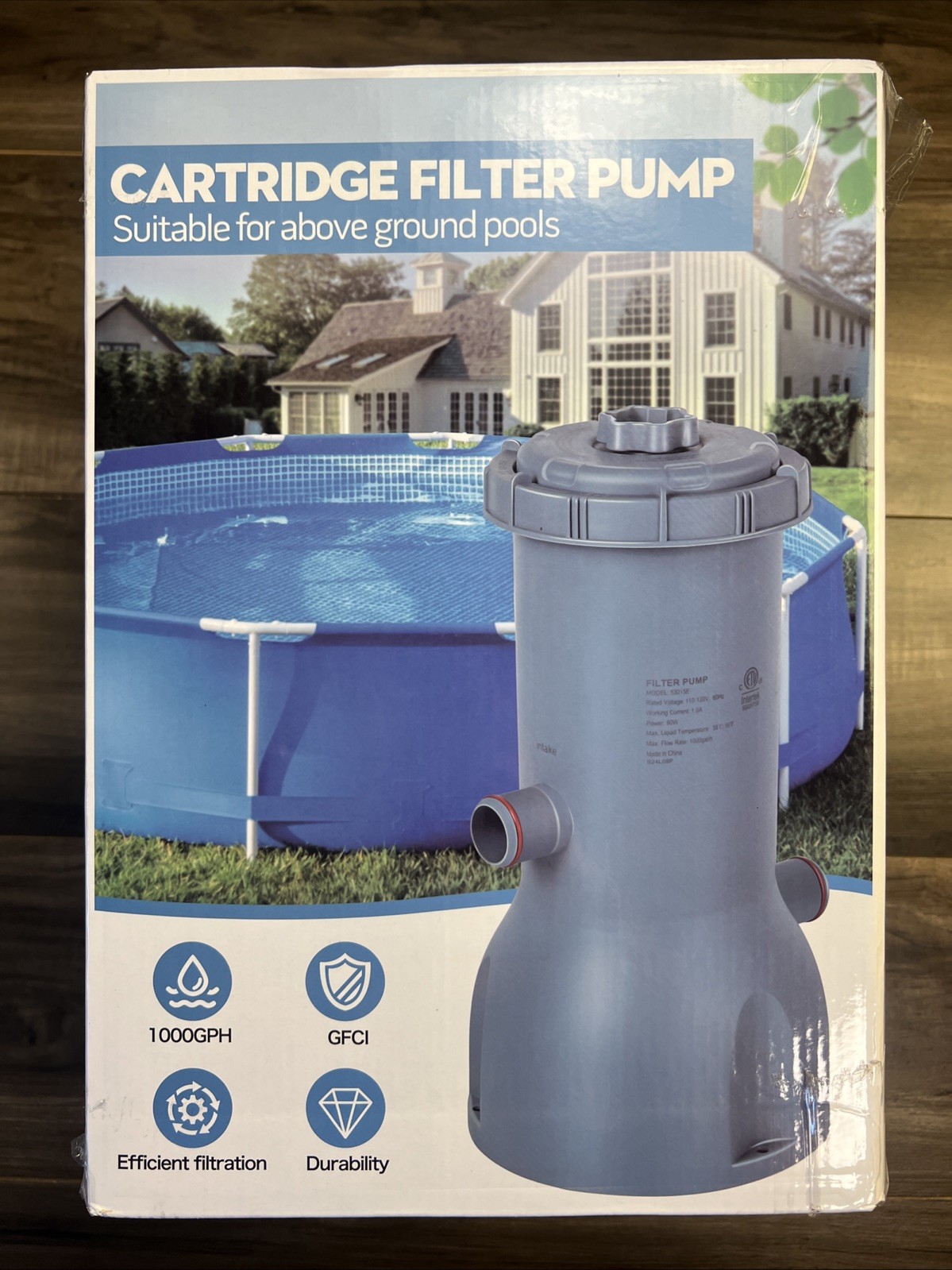 KimFilter Pro Series 1000 GPH Above Ground Pool Filter Pump, Powerful Cartridge gallery