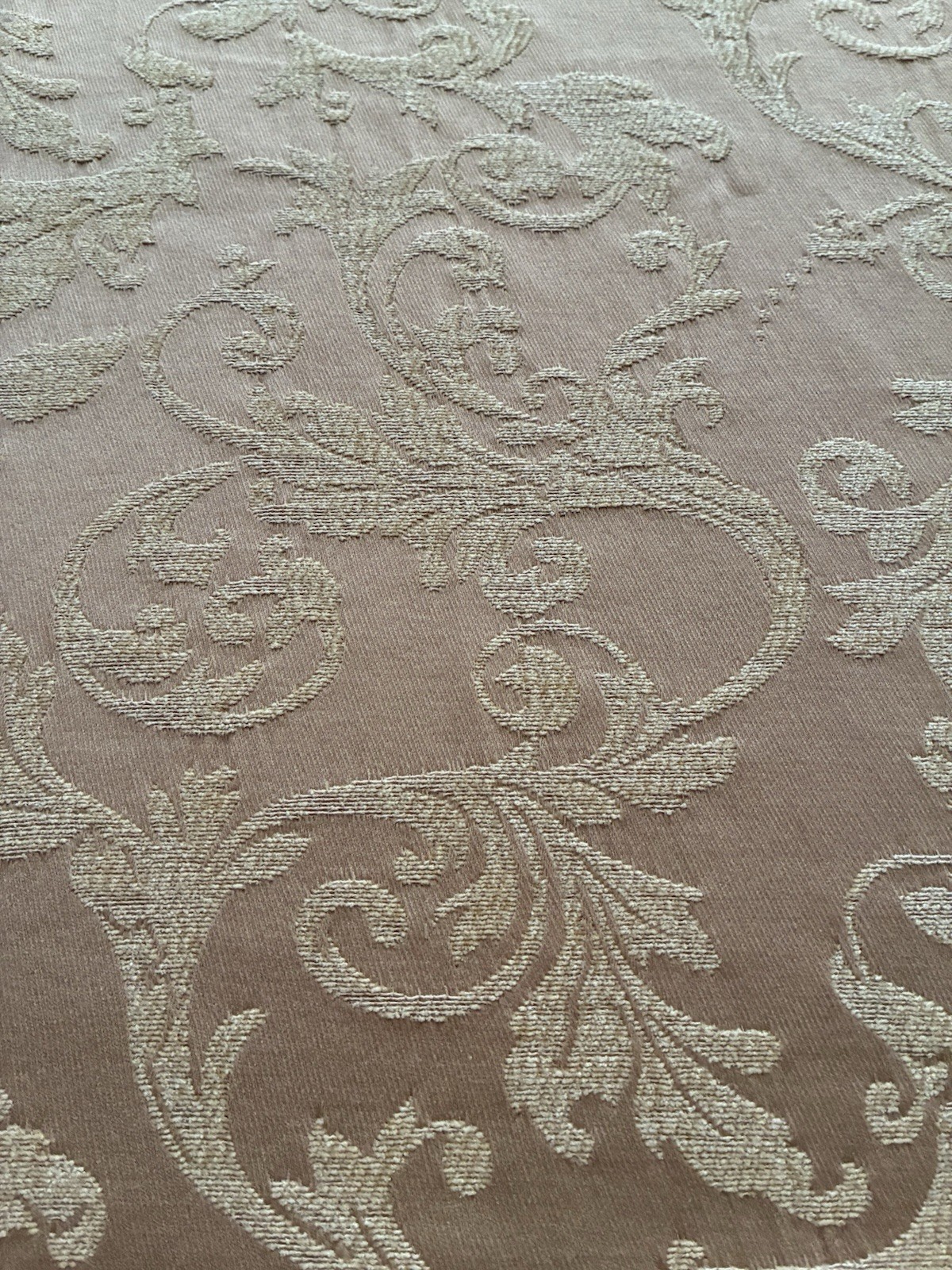 Tablecloth 53” X 96” Damask Gold/Bronze Banquet Size Heavyweight Fabric gallery