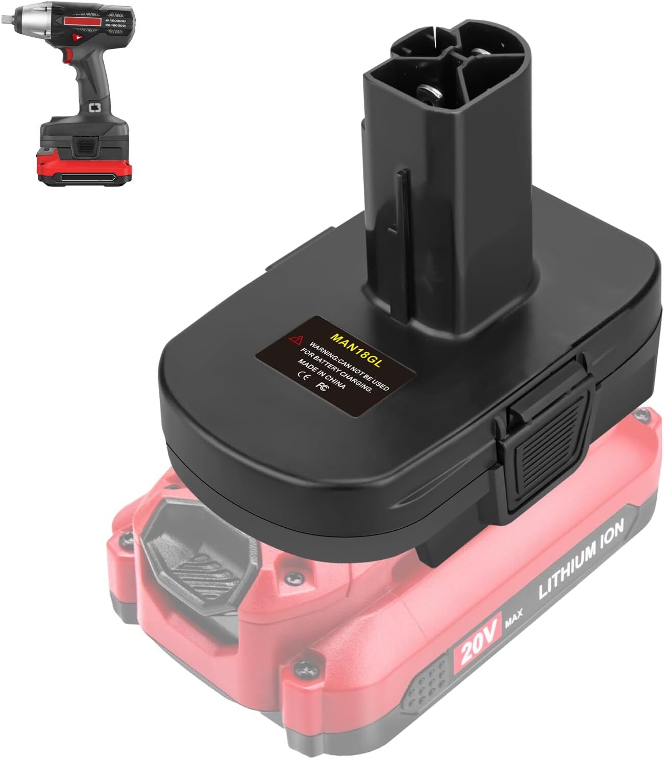 Adapter Craftsman 20V V20 Battery to for Craftsman 19.2v Old Style Cordless Tool gallery