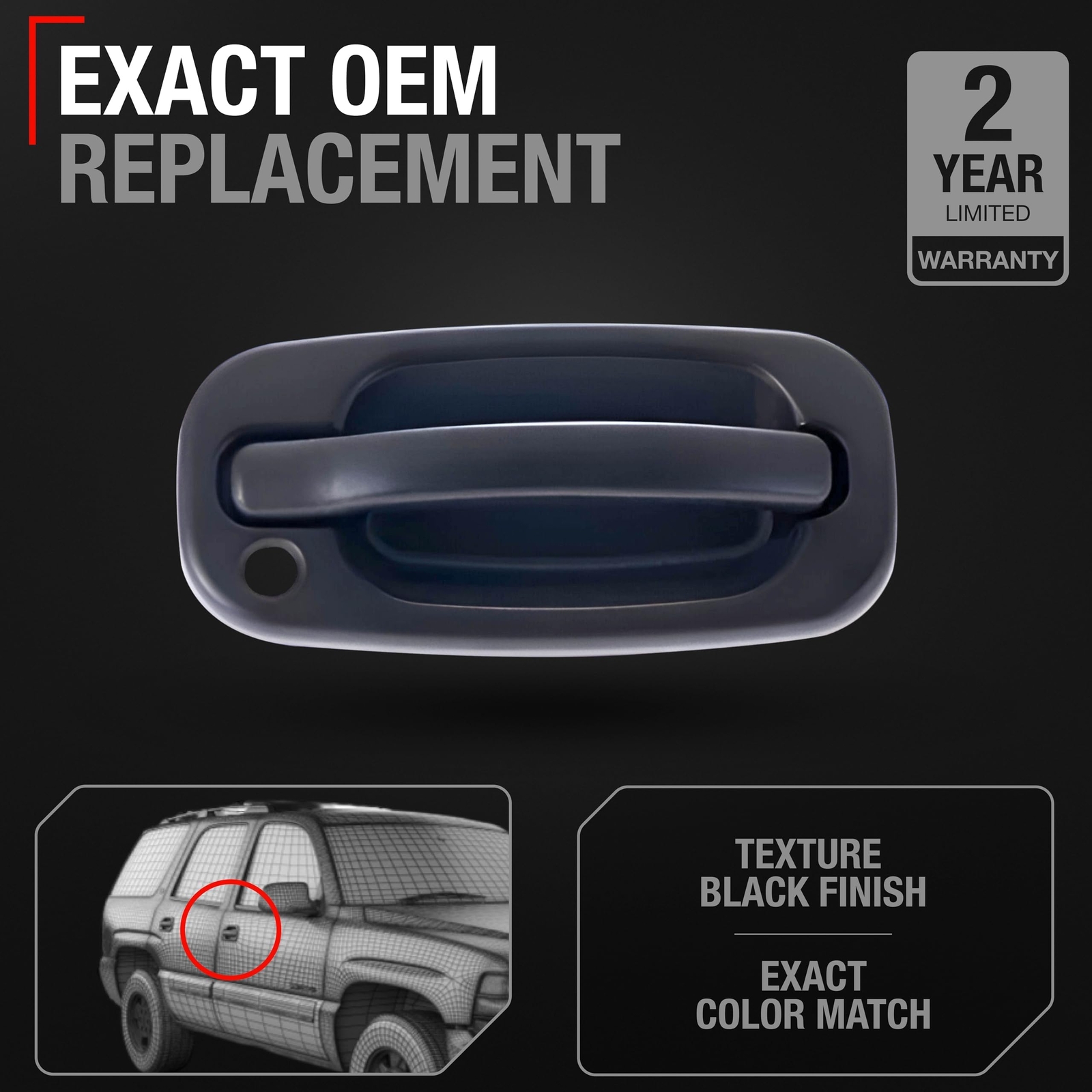 Exterior Door Handle, Passenger Side for Chevy Silverado, Avalanche; GMC Sier... gallery