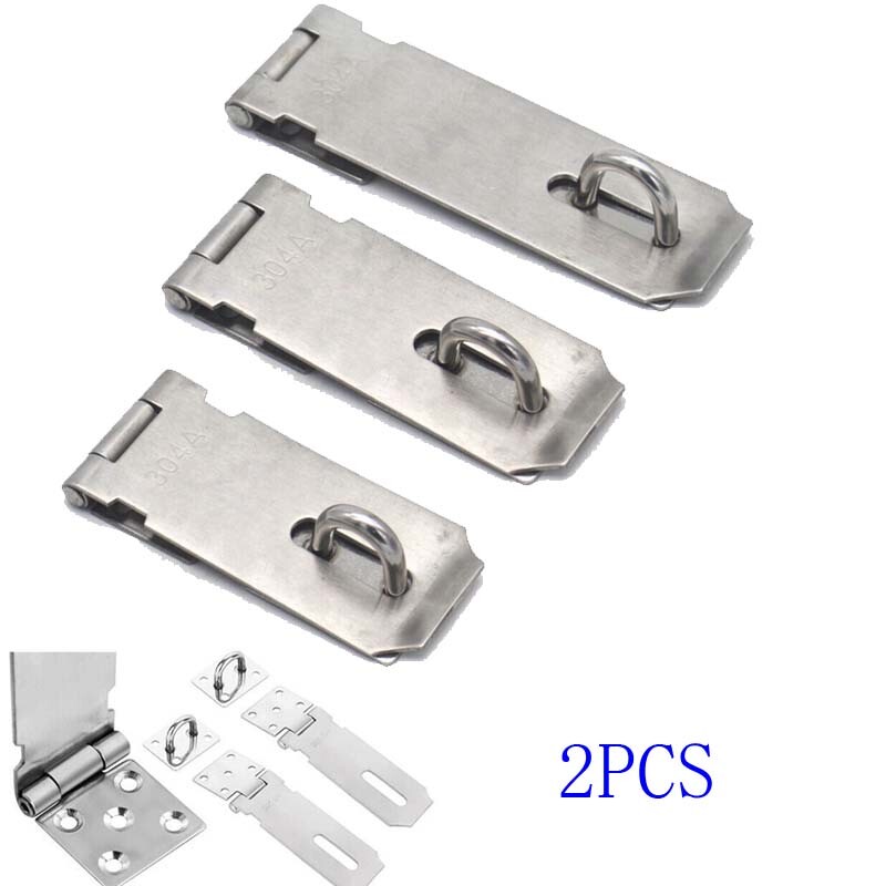 3/4/5 inch Padlock Clasp Stainless Steel Gate Hasp Staple Anti Theft Door Lock gallery