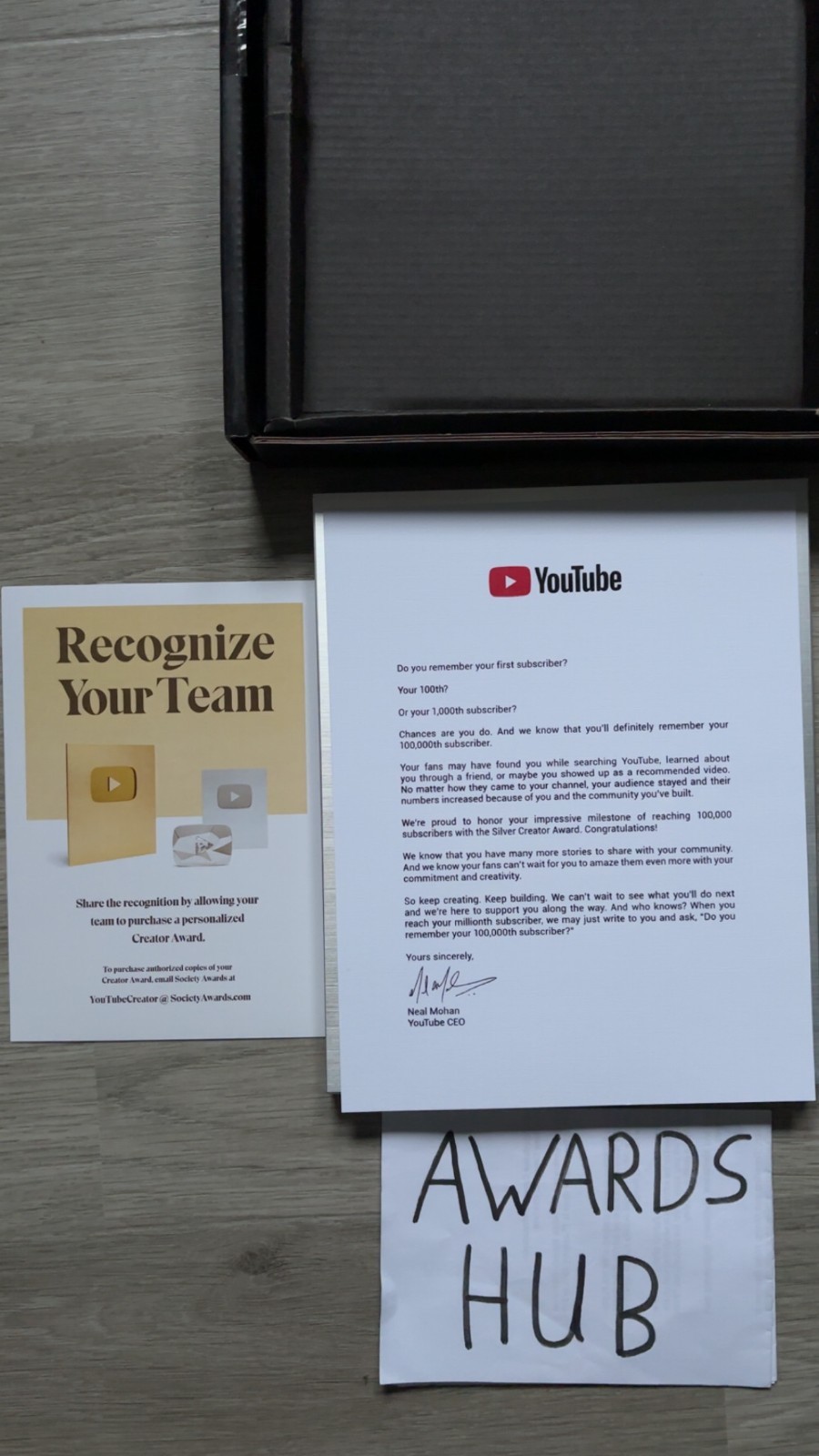 Genuine YouTube Creator Award – Silver Play Button Plaque (IN STOCK) gallery