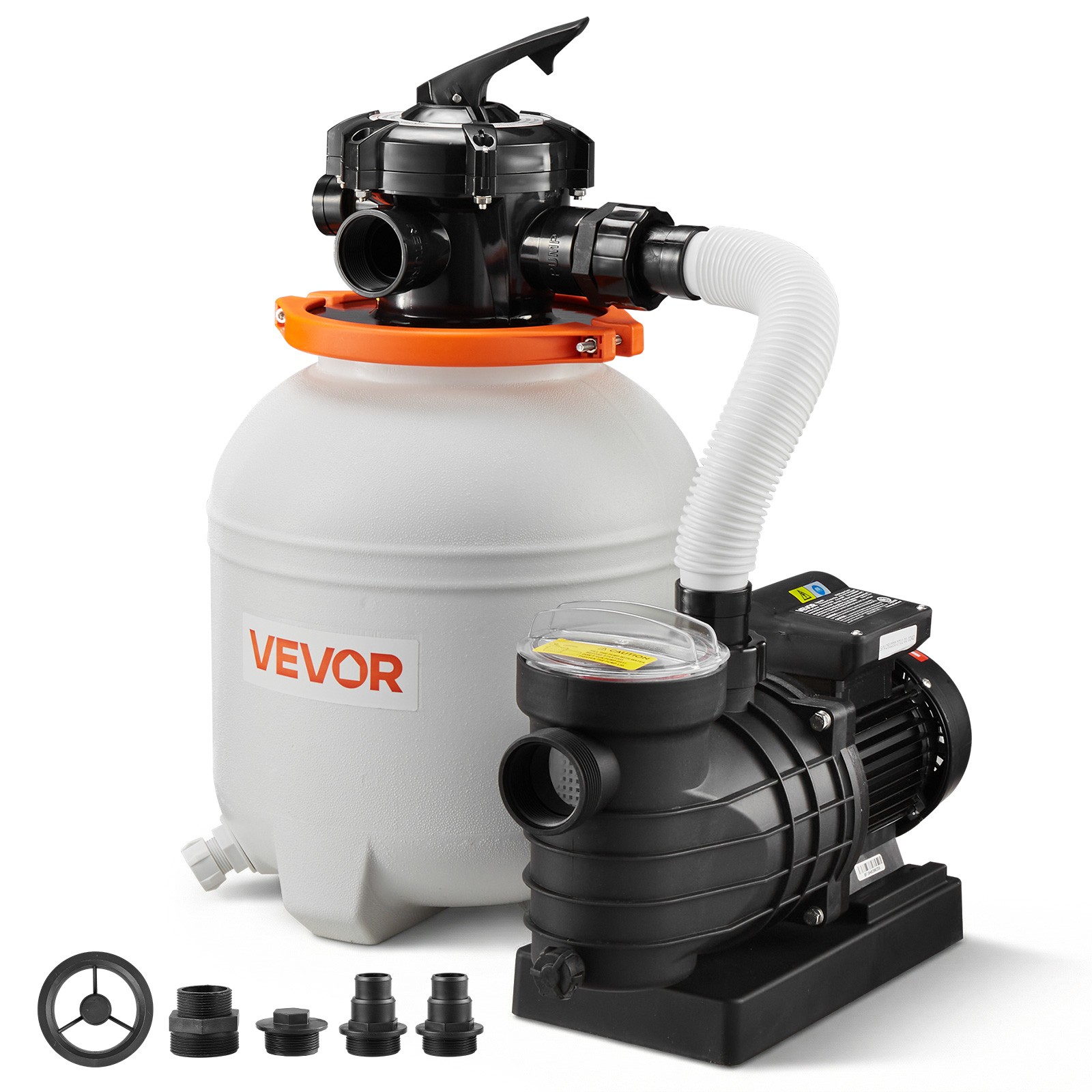 VEVOR Sand Filter Pump for Above Ground Swimming Pools 13" 3500 GPH 0.75HP Timer gallery