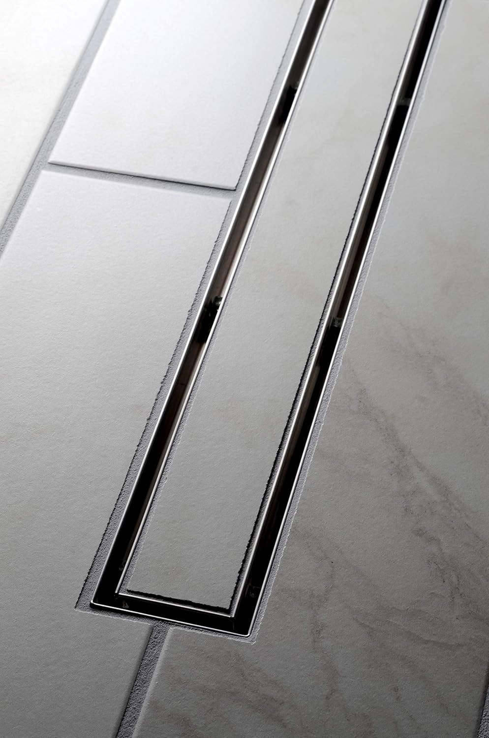 Oatey 32in. Stainless Steel Linear Shower Drain with Tile-In Pattern Drain Cover gallery
