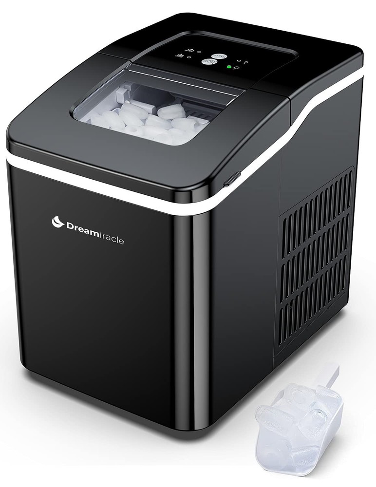 Dreamiracle Ice Maker Machine Countertop, 26 lbs in 24 Hours - Black