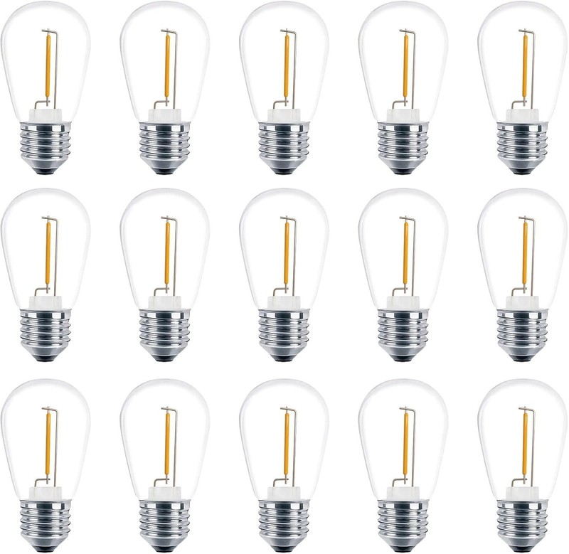 24 Pack LED S14 Replacement Light Bulbs, Shatterproof Outdoor 1 Watt to Replace gallery