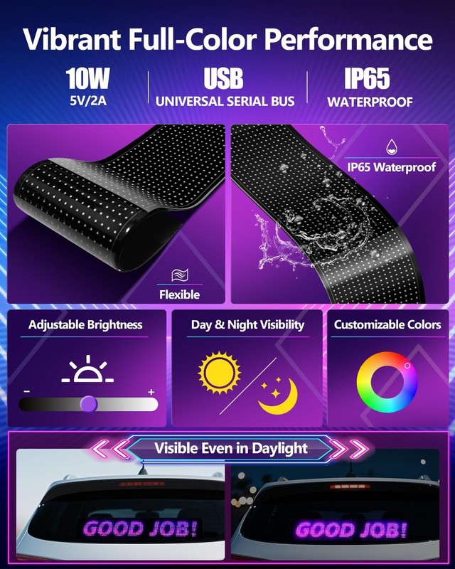 Multifunctional Bright 1PCS Devil Eyes for Cars Windshield - 23in x 5in [ Upg... gallery