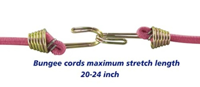 Marcobrothers Multipurpose Mini Bungee Cord with Steel Hook 14 inch X 4 Pink gallery