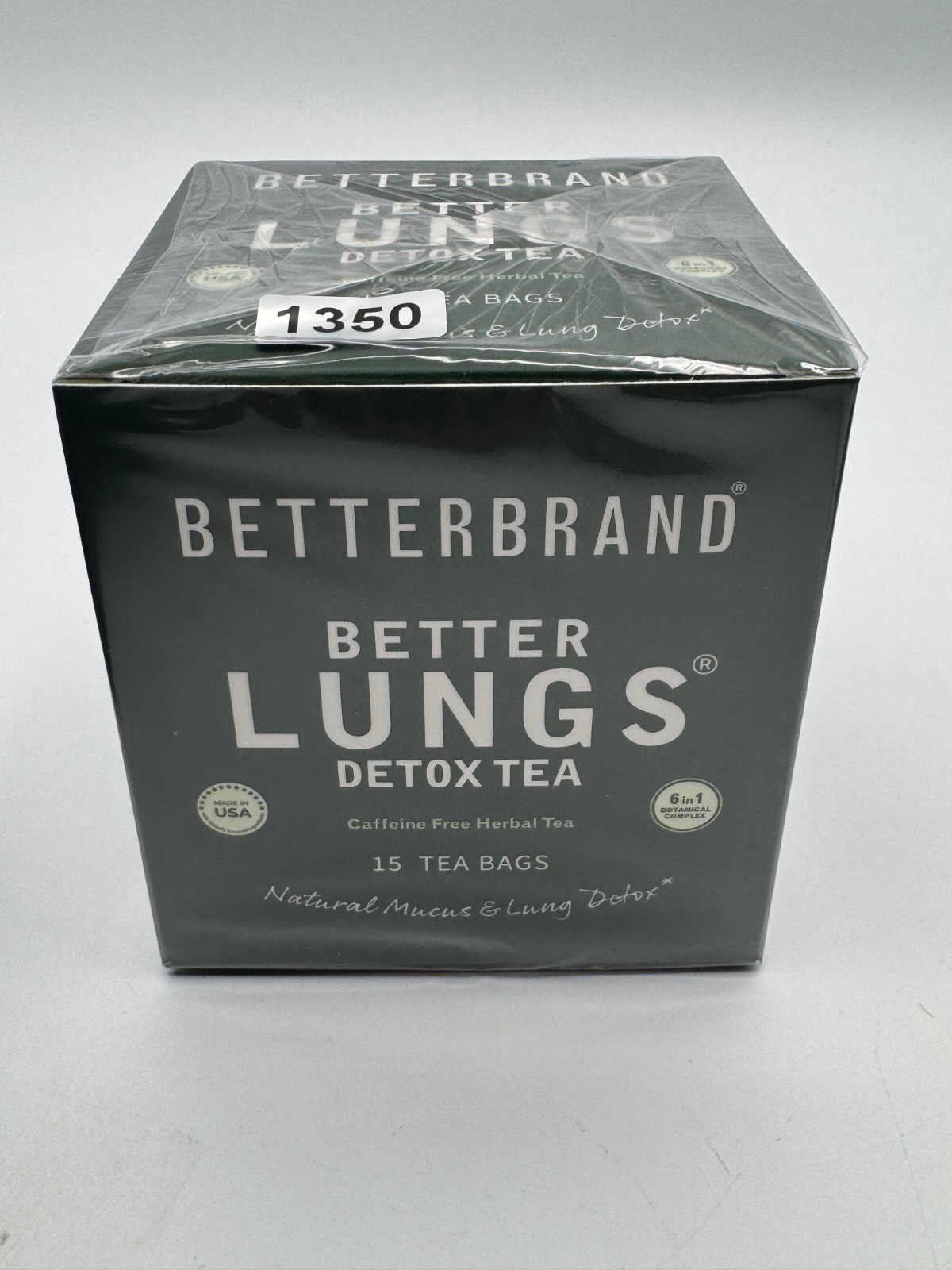 BetterBrand Better Lungs Detox Tea Caffeine Free 15 Tea Bags New Sealed gallery