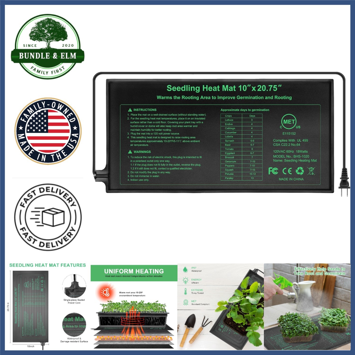 Energy Efficient Seedling Heat Mat, Perfect for Home Gardening or Fermentation gallery