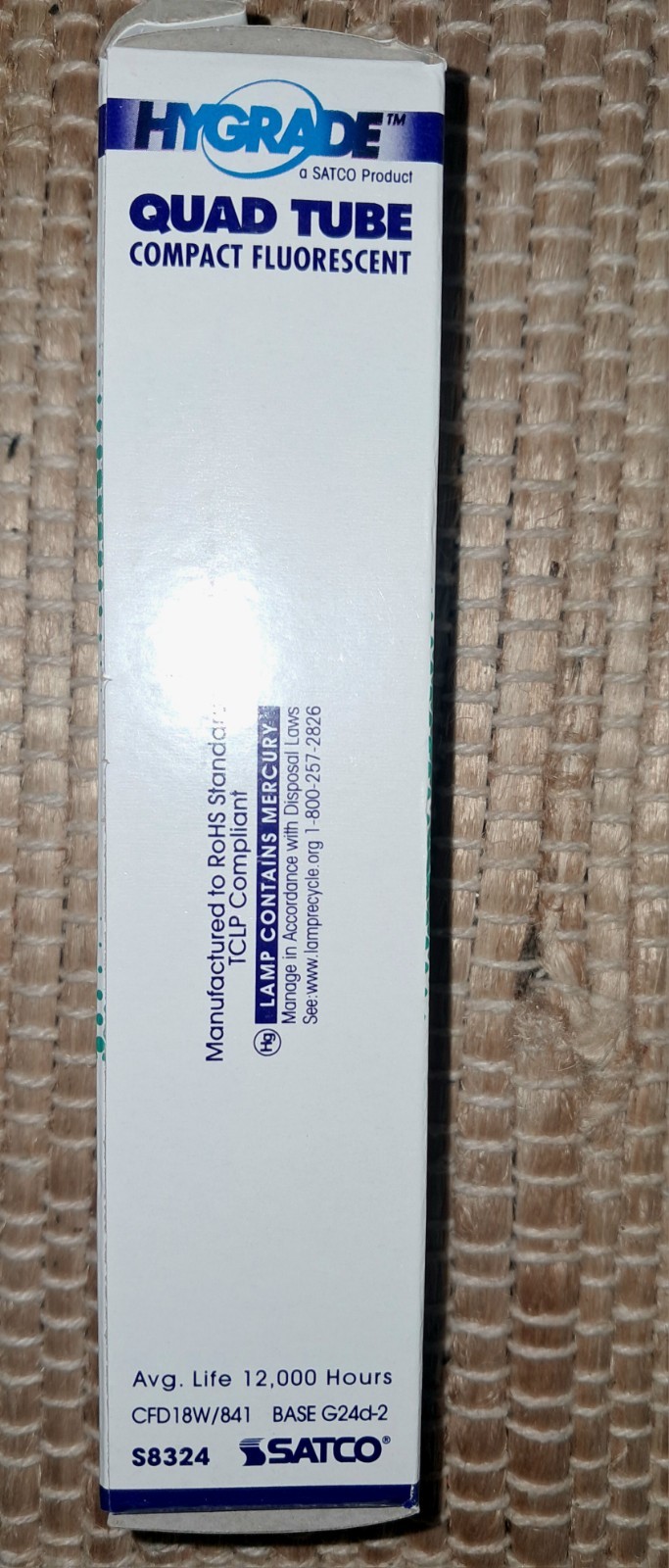 4 Hygrade quad tube compact fluorescent 4100K 18 watts 1250 Lumens gallery