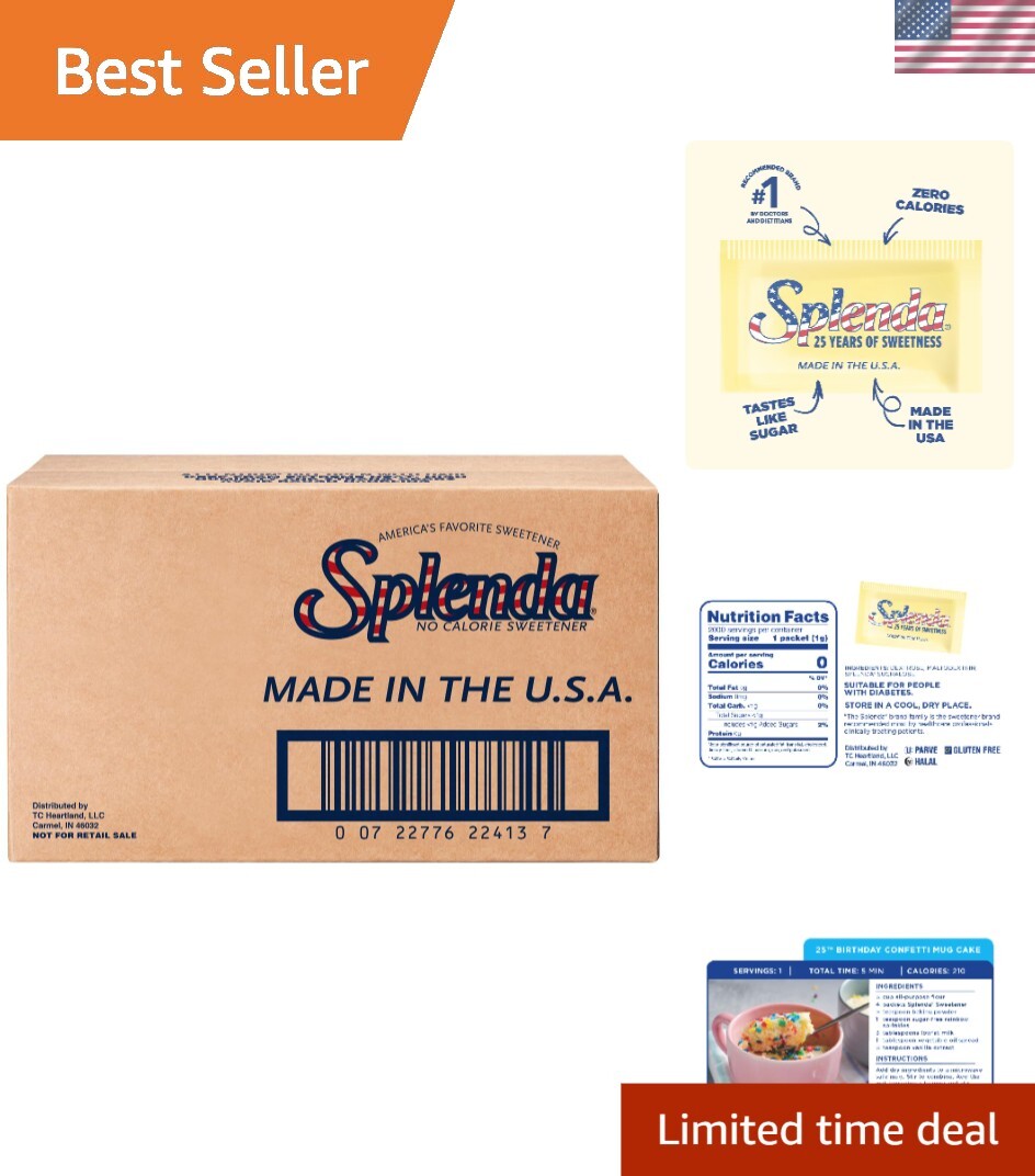 Natural Zero Calorie Sweetener - 2000 Count Packets for Healthier Living gallery