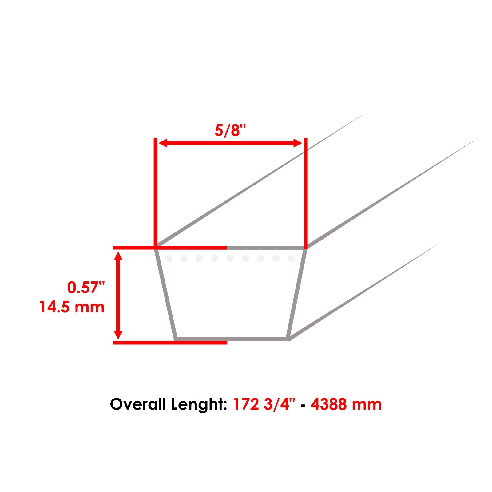 Caltric Deck Belt for Snapper Pro S200XT Series 61" Zero-Turn Mower / 5103870YP gallery