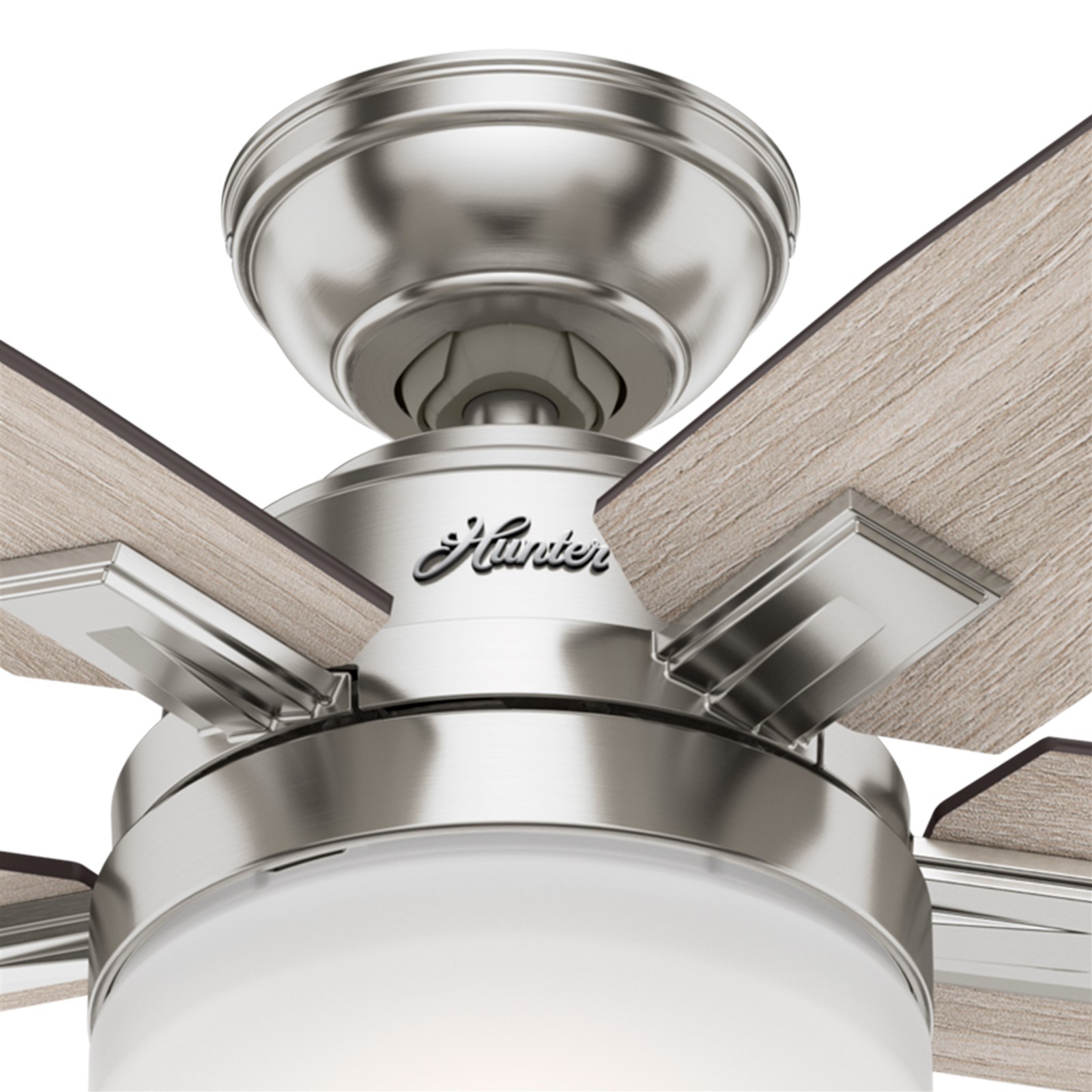 Hunter Fan 52 inch Contemporary Brushed Nickel Ceiling Fan with Remote and Light gallery