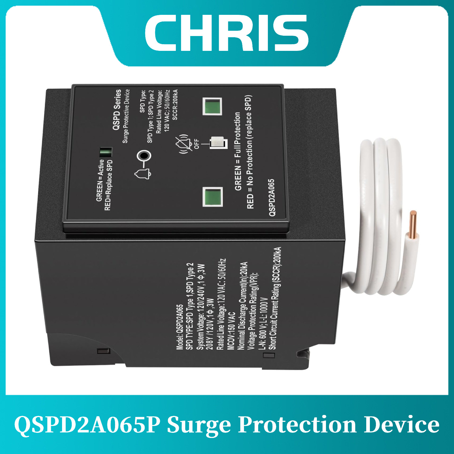 QSPD2A065P 65KA 2Pole Single Phase Surge Protection Device 120/240V For Siemens gallery