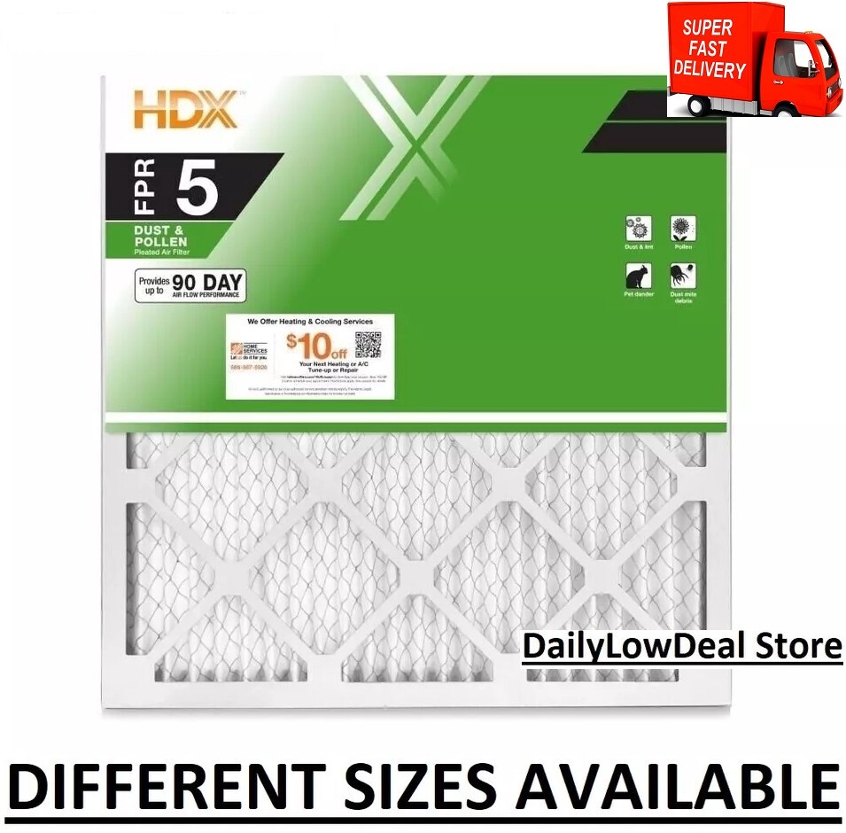 Air Filters Replacement for AC - Standard Pleated FPR 5 OR FPR 7 - CHOOSE 1 or 4 gallery