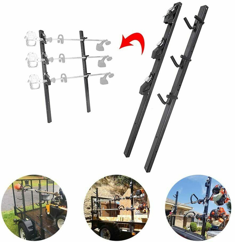 3 Place Lock Weedeater Trimmer Rack & 6 Holes Hand Tool Rack for Open Truck NEW gallery