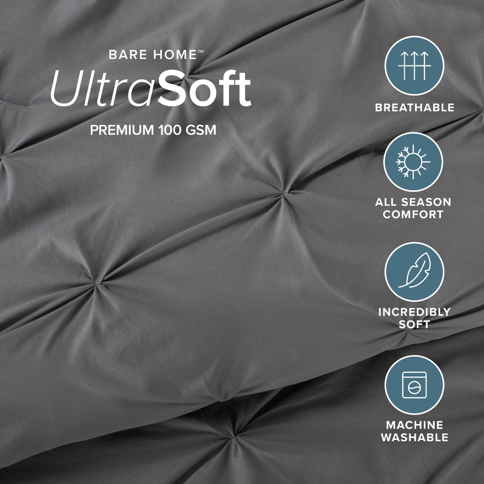 Bare Home Pintuck Comforter Set gallery