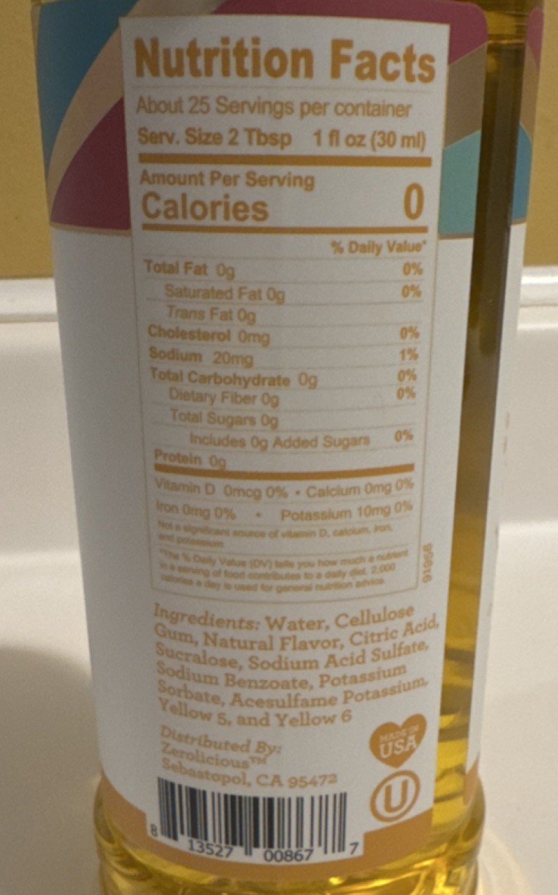✨Zero Calorie Mango Flavor Sugar Free Drink Mix Baking Dessert Syrup 750ml gallery