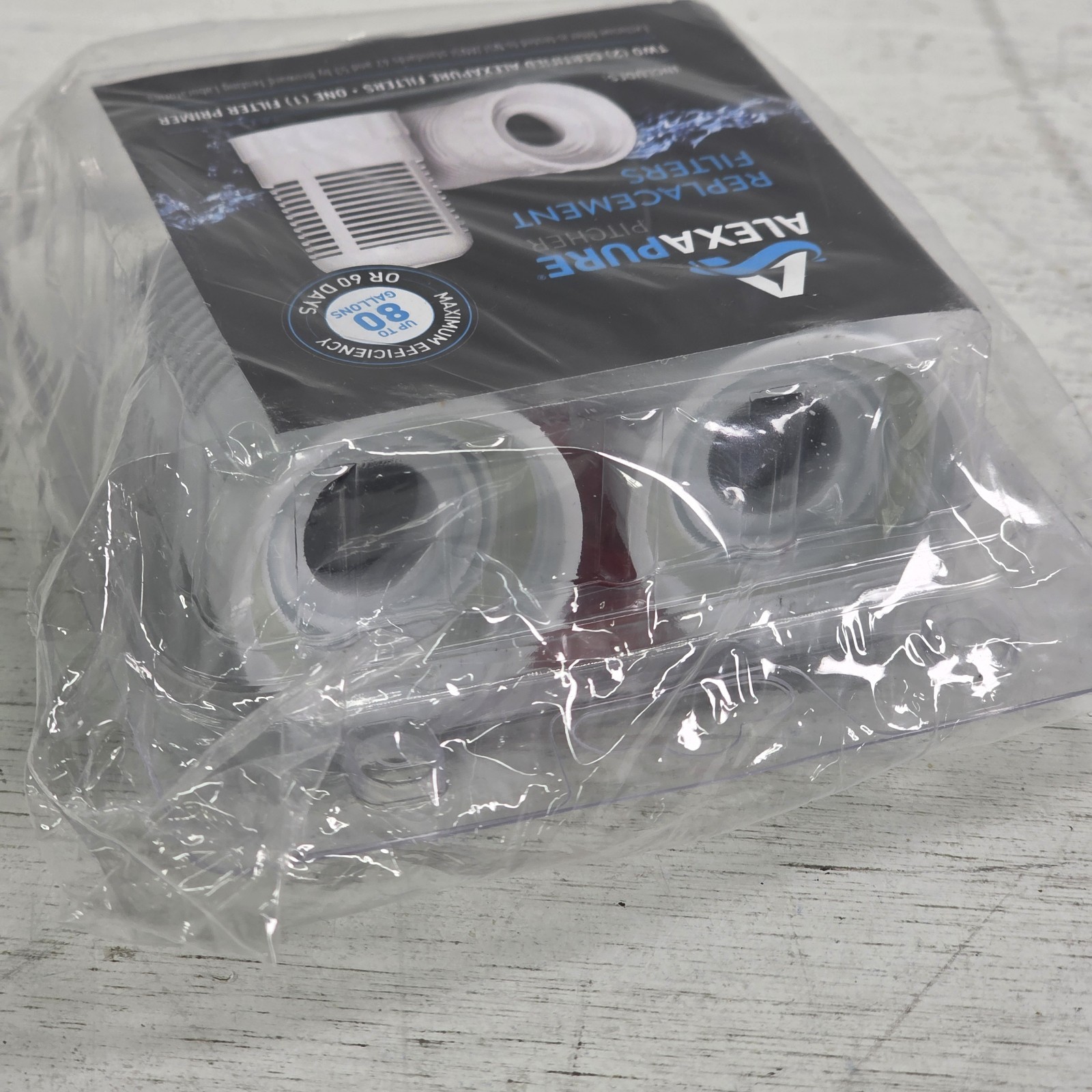 Alexapure Water Pitcher Replacement Filters 2-Pack + 1 Filter Primer New Sealed! gallery