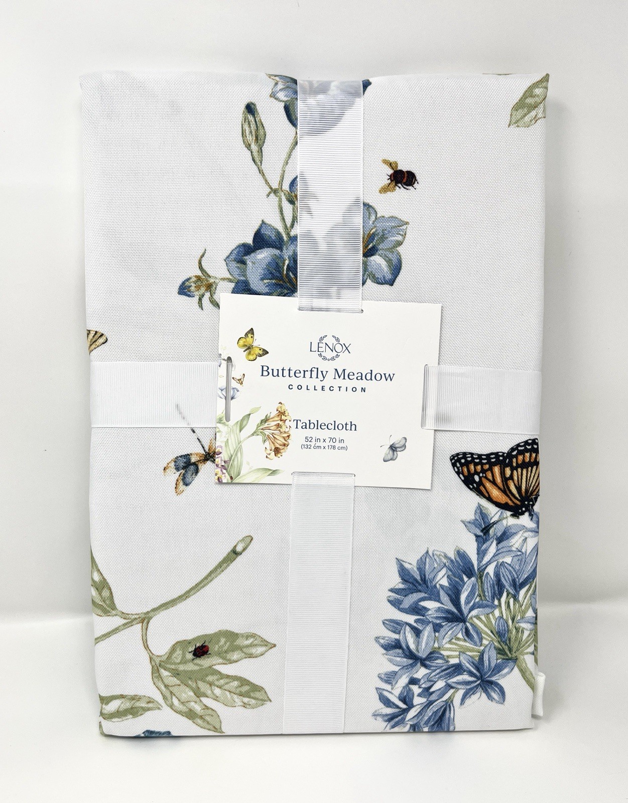LENOX BUTTERFLY MEADOW BLOOM TABLECLOTH 52" X 70" NEW gallery