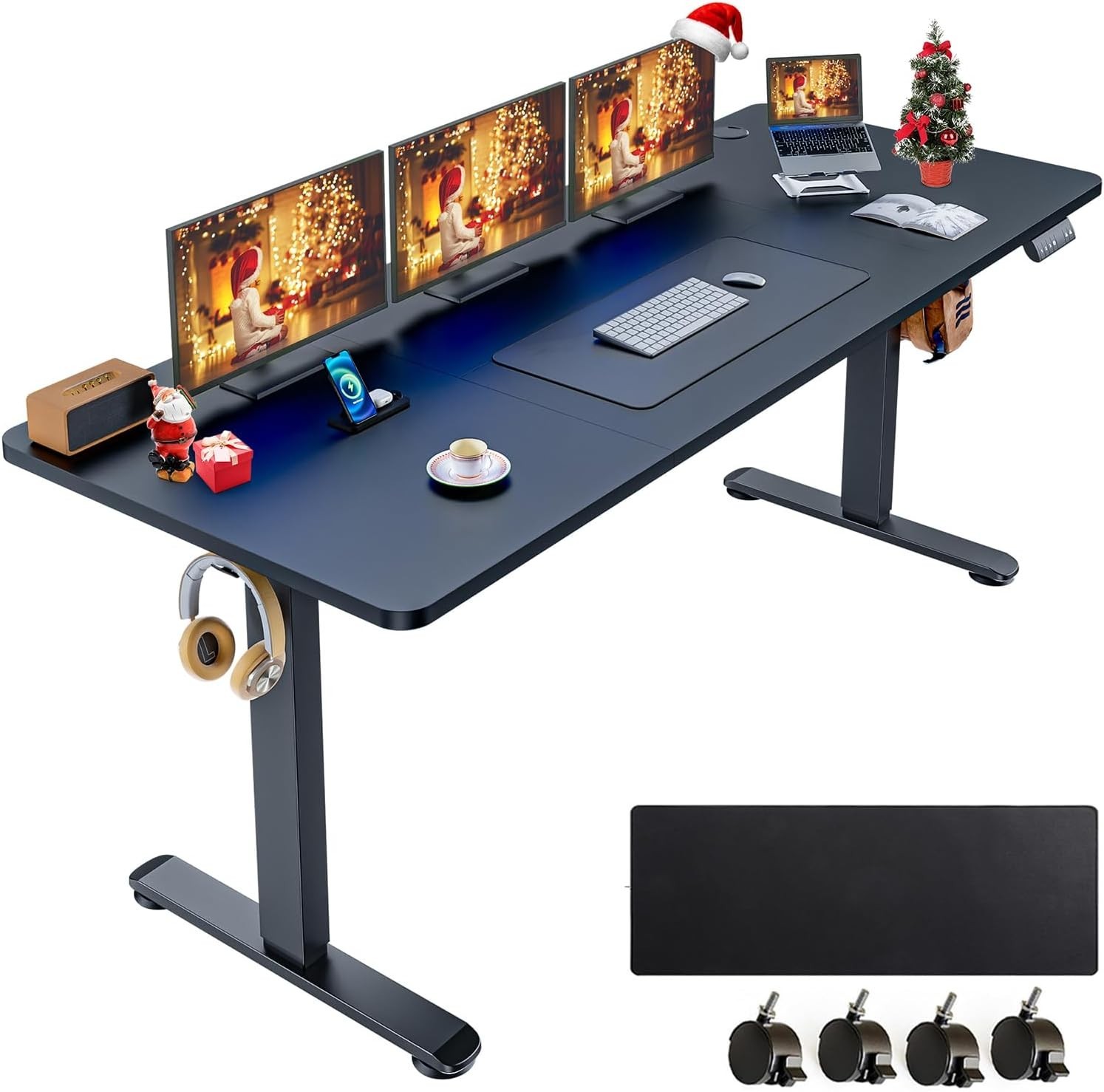 Electric Standing Desk Height Adjustable Computer Ergonomic Table w/Mouse Pad DE gallery