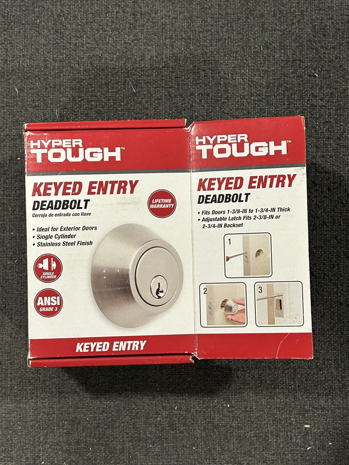 Hyper Tough Keyed Entry Deadbolts, ANSI Grade 3 Household gallery