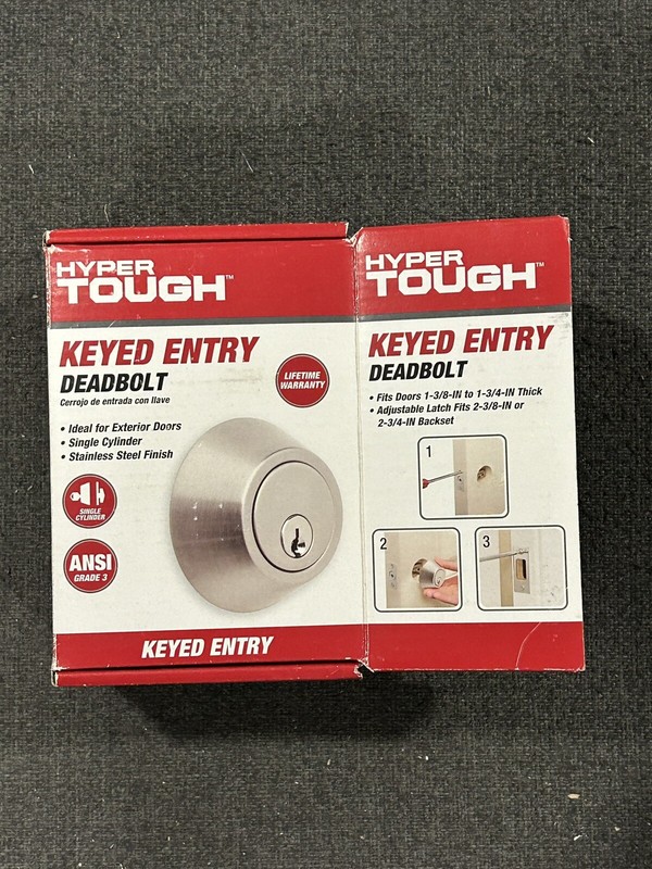 Hyper Tough Keyed Entry Deadbolts, ANSI Grade 3 Household gallery