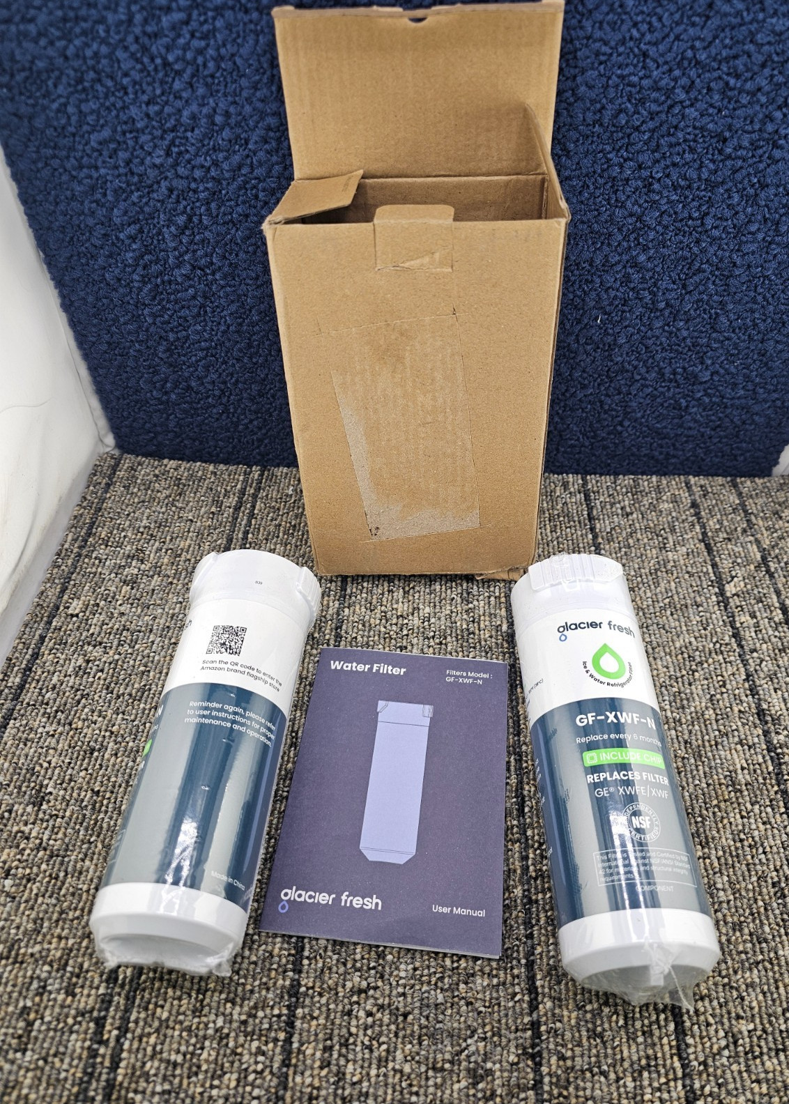 (QTY 2) Glacier Fresh GF-XWF-N: Refrigerator Water Filter for GE XWFE/XWF gallery